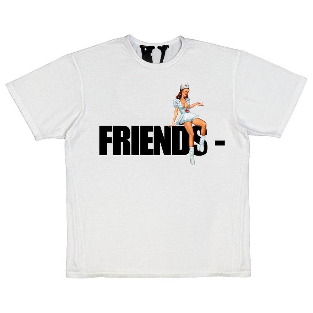 Vlone Friends Pin-Up Girl White T-Shirt
